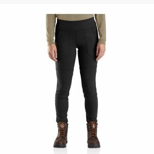 Carhartt Women's Black Flame Resistant Force Fitted Mid-weight Utility Leggings